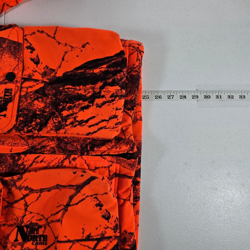 Naked North Camo Orange Fleece Hooded Jacket Women's Size M Mountain Prairie - Picture 4 of 10
